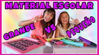 MATERIAL ESCOLAR  GRANDE VS PEQUEÑO  challenge🖍🖌📌