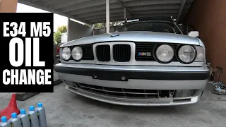 HOW TO CHANGE OIL ON BMW E34 M5 S38B36