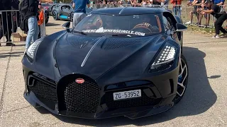 BUGATTI La Voiture Noire - LAUNCH control, acceleration & EXHAUST sound