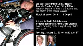 LIVE – David Saint-Jacques, Roberta Bondar and Jenni Sidey-Gibbons launch Exploring Earth