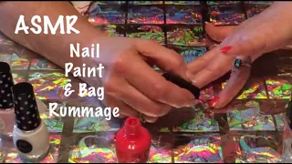 ASMR Nail polish rummage & nail painting (No talking) Very mellow sound