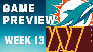 Miami Dolphins vs. Washington Commanders | 2023 Week 13 Game Preview