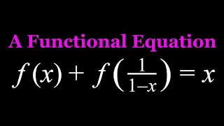 Solving a Rational Functional Equation