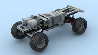 Simple LEGO technic trial chassis 4x4 (free instruction)