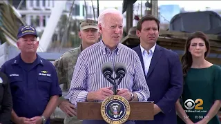 President Biden tours hurricane damage in Florida as death toll climbs