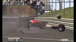 F1 2011 Codemasters - F. Alonso Crashes at Montreal Canadá