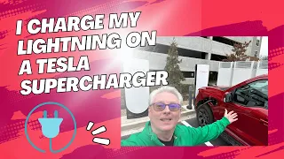 I Charge My Lightning on a Tesla Supercharger