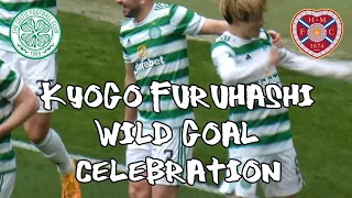 Celtic 4 - Hearts 1 -  セルティック - 古橋 亨梧  Kyogo Furuhashi - Wild Goal Celebration - 07 May 2022