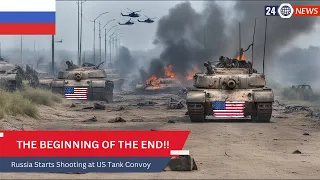 THE BEGINNING OF AN END Russian MI 24s Start Shooting at US Tank Convoy