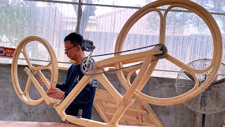 How To Make A Wooden Bike // Amazing Incredible Woodworking Project