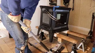 Installing a Hearthstone Heritage stove (2 women, 560 lb stove)