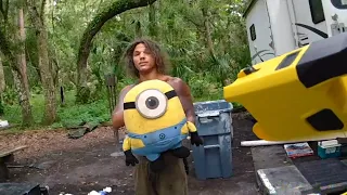 Police Catch Man Wielding a Sword & Minion