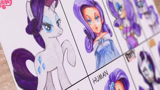 I Draw Rarity in 8 Different Styles! My Little Pony Drawing Challenge