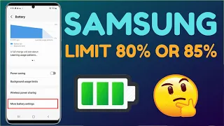 Samsung Limit charging to 85%  or  80%🔥 Samsung "Protect Battery" 🔋 Android 11, 12, 13 Feature