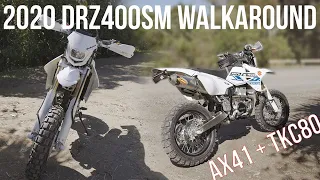 DRZ400SM | Adventure Hooligan Build | TKC80 + AX41 Tyre Review | Bike Walk Around