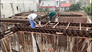 Construction Techniques For Building Ceilings With Solid Reinforcement And Modern Concrete Pumps