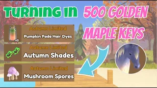 Trading in *500 GOLDEN MAPLE KEYS!* Getting Cute Fall Items! | Wild Horse Islands