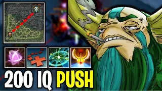 200 IQ PUSH - EPIC TEAM WORK NATURE PROPHET SOLO PUSH THRONE 7.26 | Dota 2