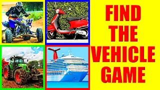 Find the Vehicle Sound Challenge | Game for Kids, Preschoolers and Kindergarten