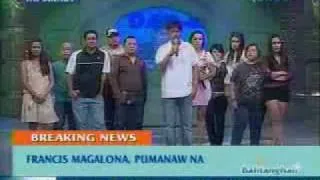 GMA News: Vic Sotto on announcing death of Francis M (03/06/08)