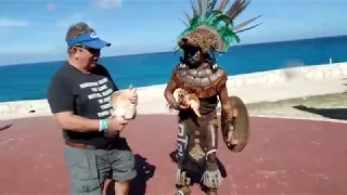 I used to blow...Isla Mujeres Mayan love goddess Ixcel,  Cancun Mexico