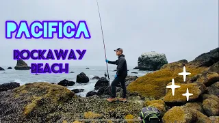 PACIFICA Rockaway Beach, Fishing in paradise. BIG FISH!