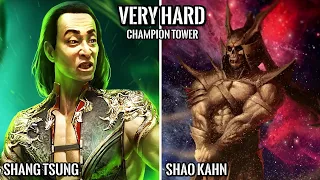 MORTAL KOMBAT 11 | Shang Tsung & Shao Kahn | Champion Tower | Very Hard | 4K 60FPS
