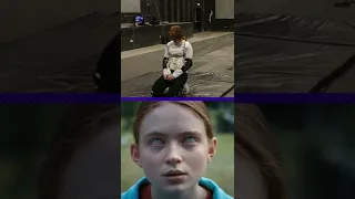 Sadie Sink levitation behind the scenes of Stranger Things #shorts