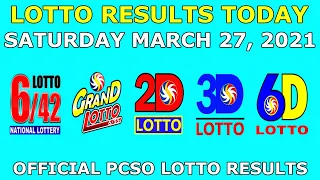 [OLD] 9pm Lotto Result March 27 2021 (Saturday) PCSO Today