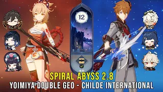 C0 Yoimiya Double Geo and C0 Childe International - Genshin Impact Abyss 2.8 - Floor 12 9 Stars