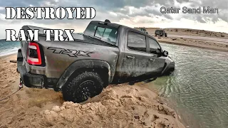 Ram TRX, Brand New, destroyed, on the beach of the Arabian Gulf coast.  سيلين , العديد