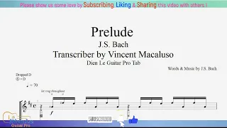 Prelude - J.S. Bach - for Guitar Tutorial with TABs