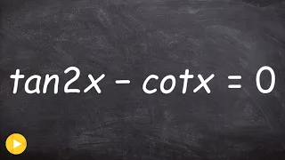 Pre-Calculus - Using the Double Angle of Tangent to Solve an Equation