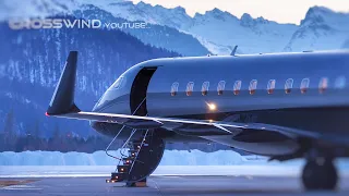 Global 5500 | Bluehour Action | Engadin Airport 18.02.2022