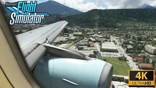 (4K) Austrian Airlines A320 landing at Innsbruck Airport | Microsoft Flight Simulator 2020