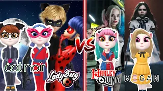 Cat Noir Vs Ladybug Vs Harley Quinn Vs M3gan Vs My Talking Angela 2 😍 - New Year Update Gameplay 🐉|