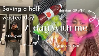 SAVING A HALF WASTED DAY // slow productivity in recess + to do list + gym errands + chit chat GRWM