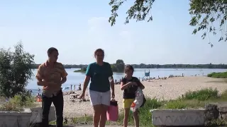 Пляж река Днепр 15 июня 2015 Живая картина Кременчуга