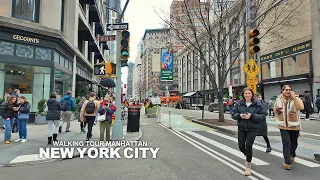 NEW YORK CITY - Manhattan Winter Season, Broadway and Flatiron Public Plaza, Travel, USA, 4K