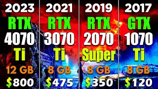 RTX 4070 Ti vs RTX 3070 Ti vs RTX 2070 SUPER vs GTX 1070 Ti | PC Gameplay Tested