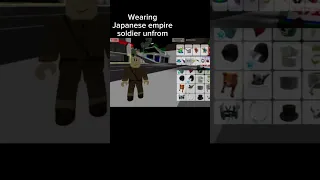 Roblox. wearing Japanese empire soldier unfrom in Roblox Brookhaven. #shorts #Roblox #history #Japan