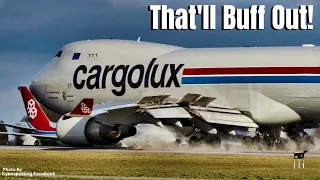 Ridiculously HARD Landing At Luxembourg Airport!