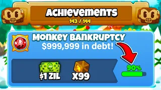 What's the MAX DEBT in BTD 6? (Hidden Loan achievement)