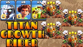 Overpowered Electro Titan Root Rider Attack With Overgrowth Spell!! Best Th16 Attack Strategy 2024