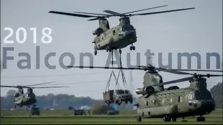 Falcon Autumn 2018 ◾️ Dutch Chinook Helicopters Landing And Pick Up Load In Assen