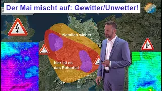 Mai mischt auf: Gewitter- & Unwettergefahr, dann Abkühlung mit Frost? Wettervorhersage 02.-08.05.24.