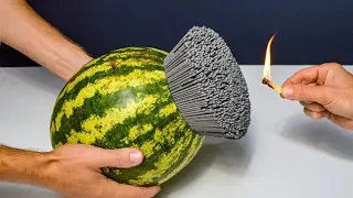 Shockwave experiment:5000 spark vs watrrmelon