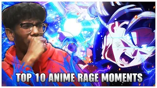 TOP 10 ANIME RAGE SCENES REACTION🔥(ft. DBZ, Naruto, One Piece & MORE)
