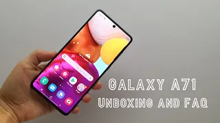 Samsung Galaxy  A71 Unboxing and FAQs