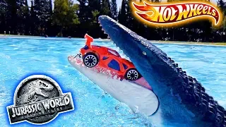 FLIP FIGHTERS HOT WHEELS MARVEL 💥MOSASURUS JURASSIC WORLD 2  🌊Toys underwater 🌊